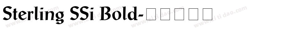 Sterling SSi Bold字体转换